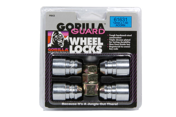 4 Gorilla Guard Locks Acorn 12mm x 1.50