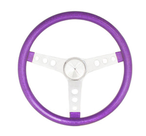 Steering Wheel Mtl Flake Purple/Spoke Chrm 13.5