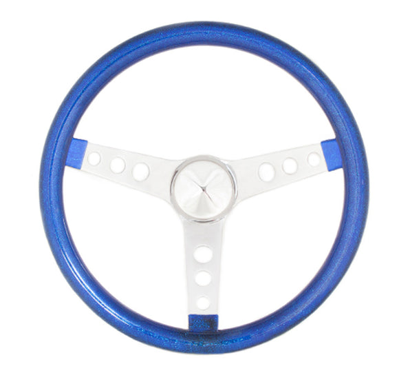 Steering Wheel Mtl Flake Blue/Spoke Chrm 13.5