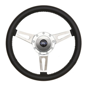 GT9 Retro Cobra Style Steering Wheel Black