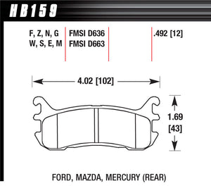 Street Brake Pads Rear Miata Blue