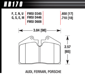 BRAKE PAD MASERATI PORSCHE FERRARI FR & RR