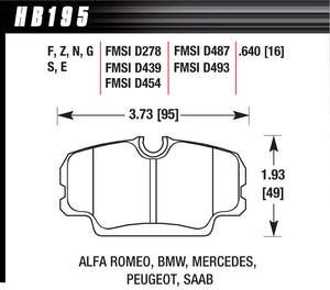 Brake Pads DTC-60 BMW  Mercedes