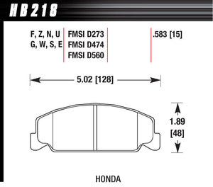 Brake Pad Front Honda Blue Compound