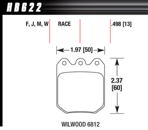 Brake Pad Set Wilwood DLS DTC-30 6812