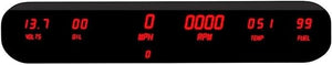 LED Digital Six Gauge Panel Kit w/Red LED