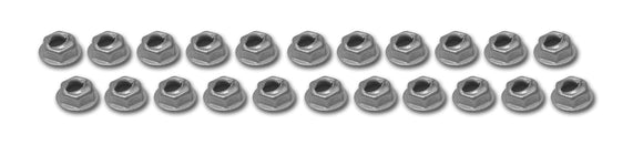 1958-1962 Chevrolet Corvette Fender Top Molding Speednut Set. 22 Piece