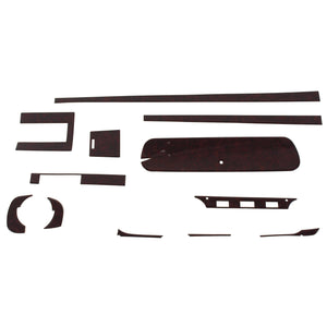 1965-1965 Ford Mustang DASH & CONSOLE OVERLAY KIT BURLWOOD