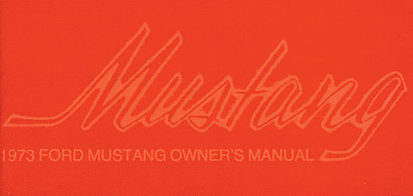 1973-1973 Ford Mustang Owners Manual