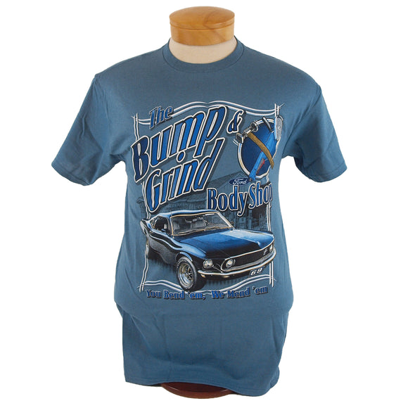 1964-2021 Ford Mustang T-Shirt - Mustang Bmp-N- Grnd Blu 2X