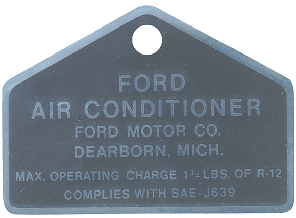 1965-1969 Ford Mustang A/C Compressor Tag