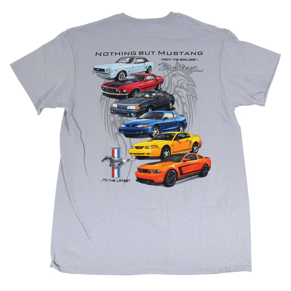 1964-2021 Ford Mustang T-Shirt - Nothing But Mustang - Gray - 2XL