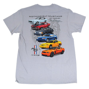 1964-2021 Ford Mustang T-Shirt - Nothing But Mustang - Gray - Large