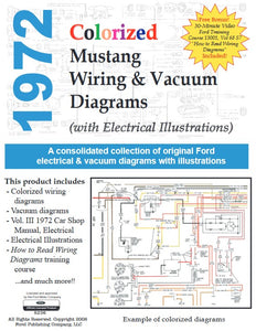 1972-1972 Ford Mustang WIRING & VACUUM CD