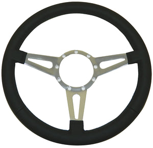 1965-1973 Ford Mustang Classic Tear Drop 9-Bolt Wheel W/Black Leather Rim - 14" Diameter