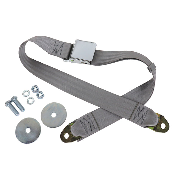 1965-1969 Ford Mustang Replacement Lap Belt - Silver - Priced Per Side