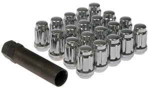 1979-2014 Ford Mustang Spline Drive Lug Nut Set - Chrome - 20pc W/Key