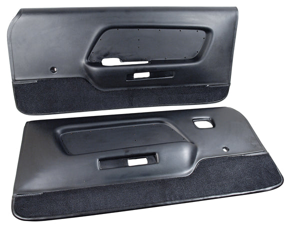 1969-1969 Ford Mustang Deluxe Door Panels - Black