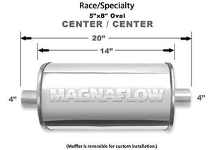 Stainless Race Muffler 4in In/Out