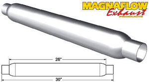 Glass Pack Muffler 2.25in Aluminized Large