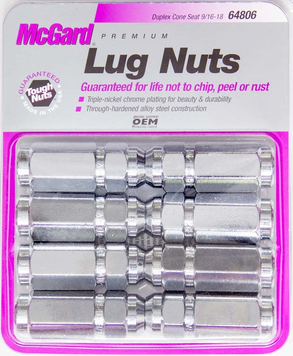 LUG NUT 9/16 DUPLEX CONICAL SEAT (8)