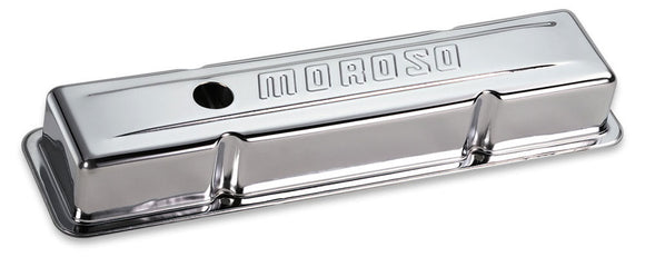 Chrome B/E Valve Covers SBC Short w/o Baffle