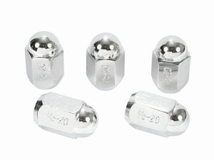 Chrome Acorn Nuts 1/2 - 5 Pack