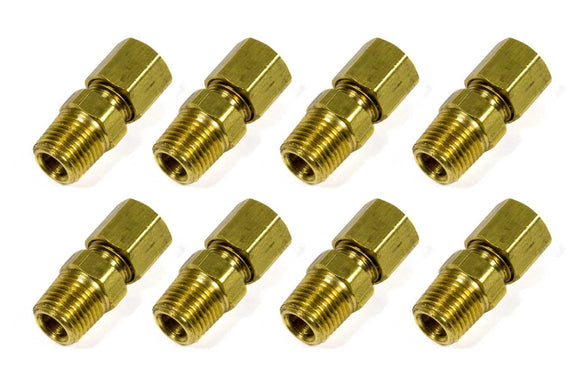 1/8in NPT x 3/16in Comp. Fitting - 8-Pack