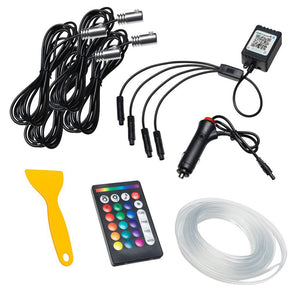 LED Fiber Optic Interior Light Kit 4 Pieces