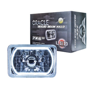 7x6in Sealed Beam Head Light w/Halo White