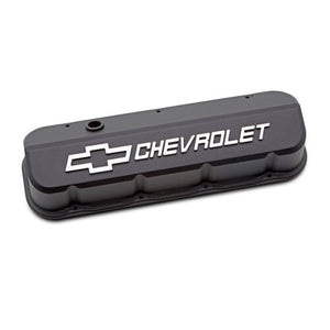 Slant Edge Valve Covers BBC Black Crinkle