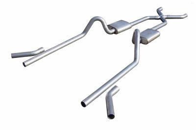 55-57 Chevy 2.5 Exhaust Pocket Kit w/X-Pipe