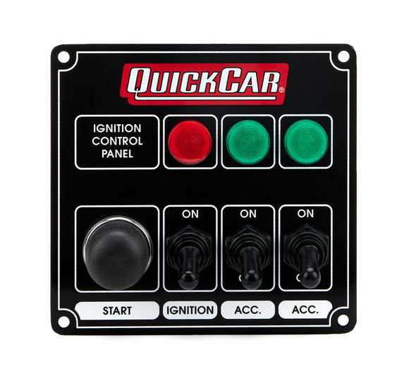 Ignition Panel Black w/ 2 Acc. & Lights