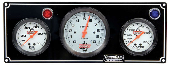 2-1 Gauge Panel OP/WT w/ 3in Tach Black