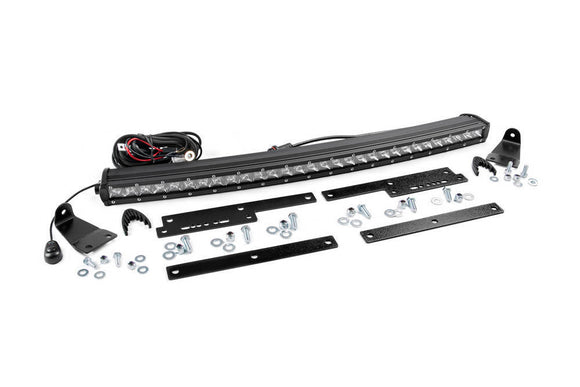 Single Row LED Light Bar Hidden Grille Mount w/