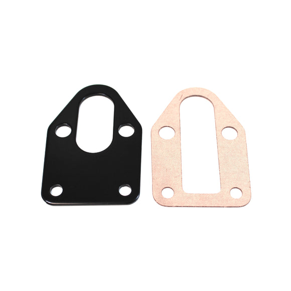 SBC Steel Fuel Pump Mounting Plate Black