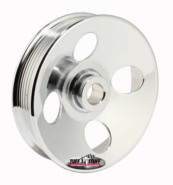 Type II Power Steering Pulley 6 Groove Chrome