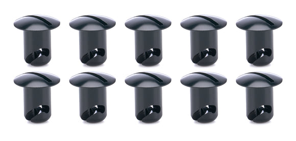 Oval Head Buttons .450 Long Black 10 Pack