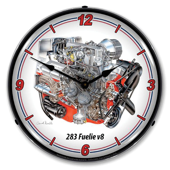 1957-1961 Chevrolet Universal LED Clock. 283 Fuelie V8