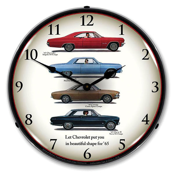 1965-1965 Chevrolet Universal LED Clock. Chevrolet 1965 Lineup