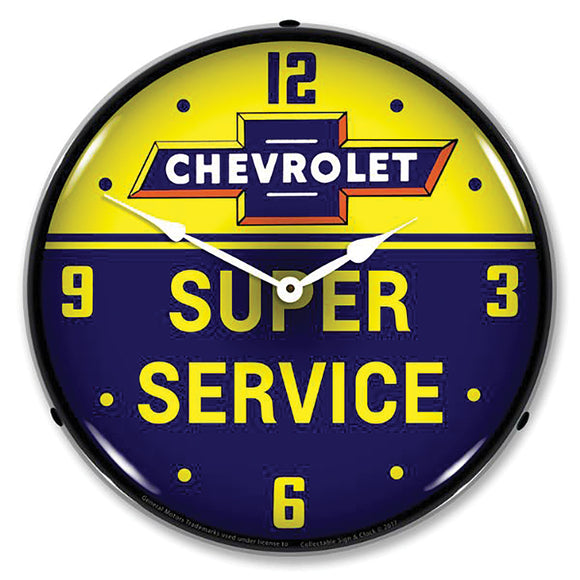 1953-2020 Chevrolet Universal LED Clock. Bowtie Super Service