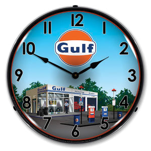 1953-2020 Universal Universal LED Clock. Gulf Station