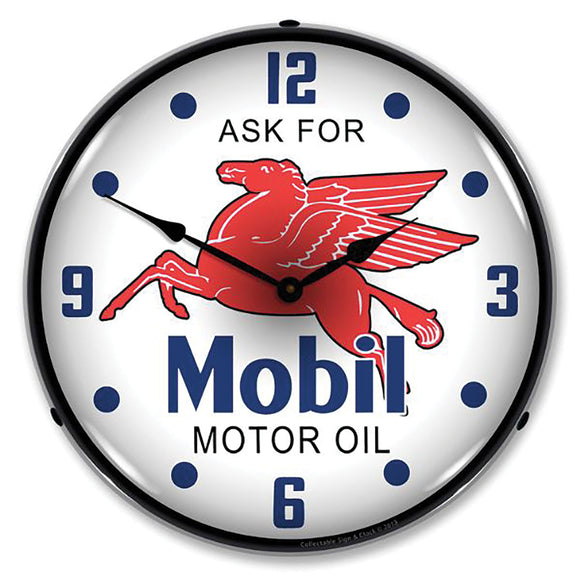 1953-2020 Universal Universal LED Clock. Mobil Oil