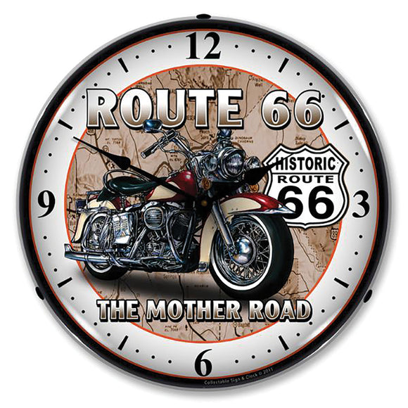 1953-2020 Universal Universal LED Clock. Route 66 Bike