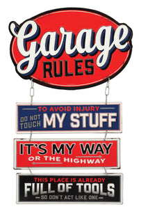 Die Cut Linked Embossed Tin - Garage Rules