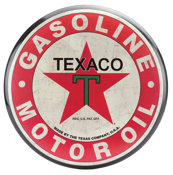 Tin Button Sign - Texaco