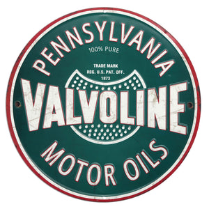 Die Cut Embossed Tin - Valvoline Motor Oils