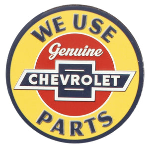 1953-2020 Chevrolet Universal Embossed Tin Magnet - Chevrolet We Use Parts