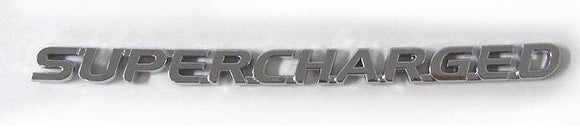 Chrome Supercharged Badge Emblem - Single