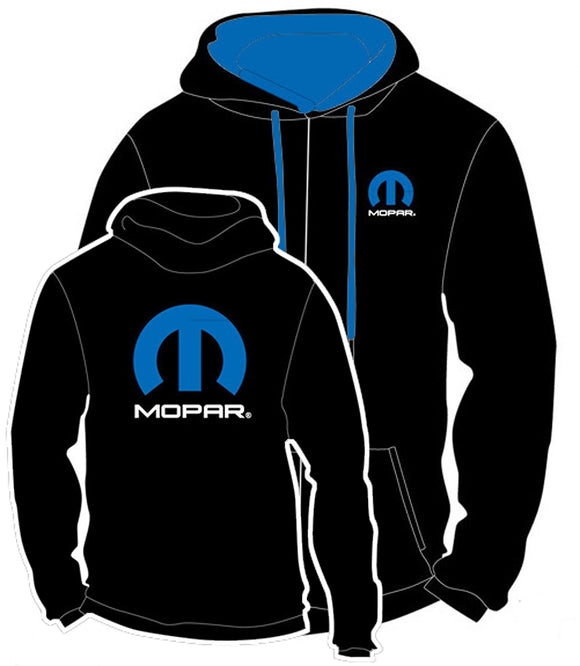 1960-2022 Dodge Universal Shirt Mopar Blue Omega Zip Hoodie Black M